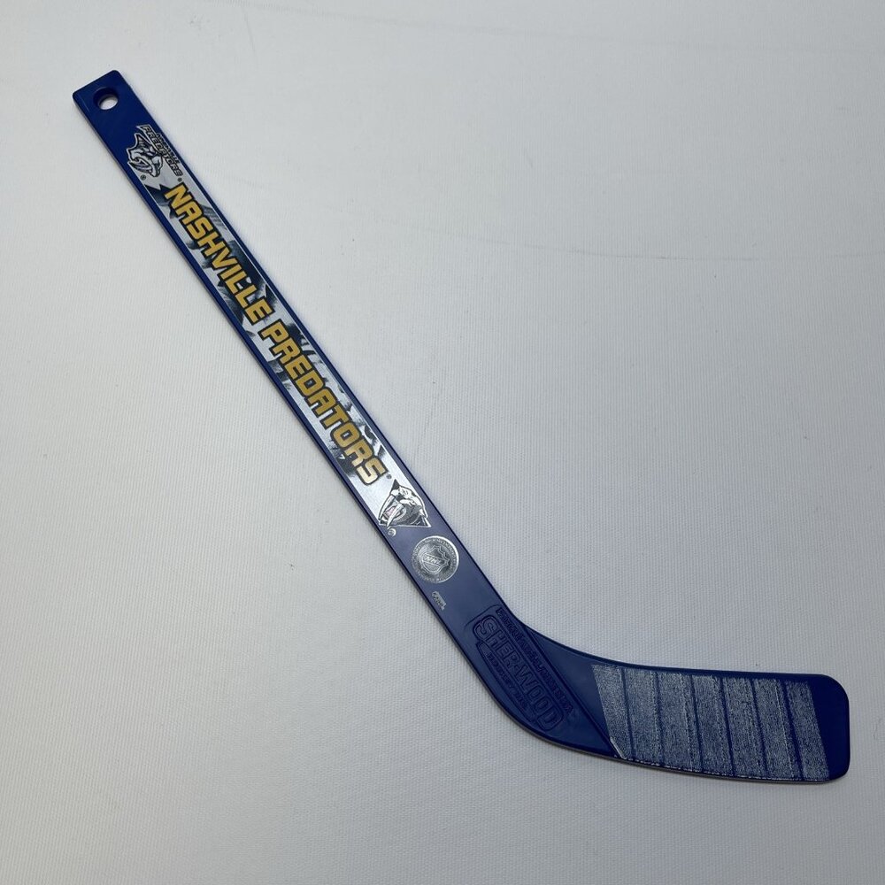 NHL Officially Nashville Predators Mini Hockey Stick USA Made Blue Sher-Wood NEW